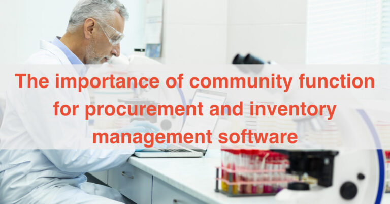 The importance of community function for procurement and inventory management software