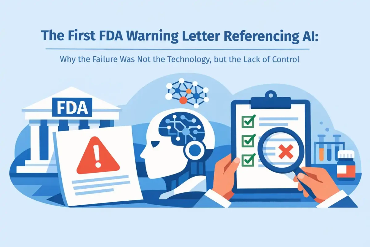 The First FDA Warning Letter Referencing AI: Why the Failure Was Not the Technology, but the Lack of Control