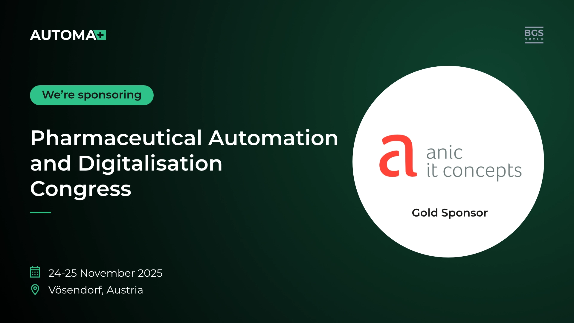 anic GmbH - Goldsponsor der automa+ 2025