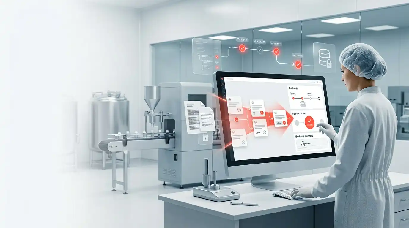 Digitale, ausführbare Produktions-Workflows statt Papier und Word - Hintergrundbild
