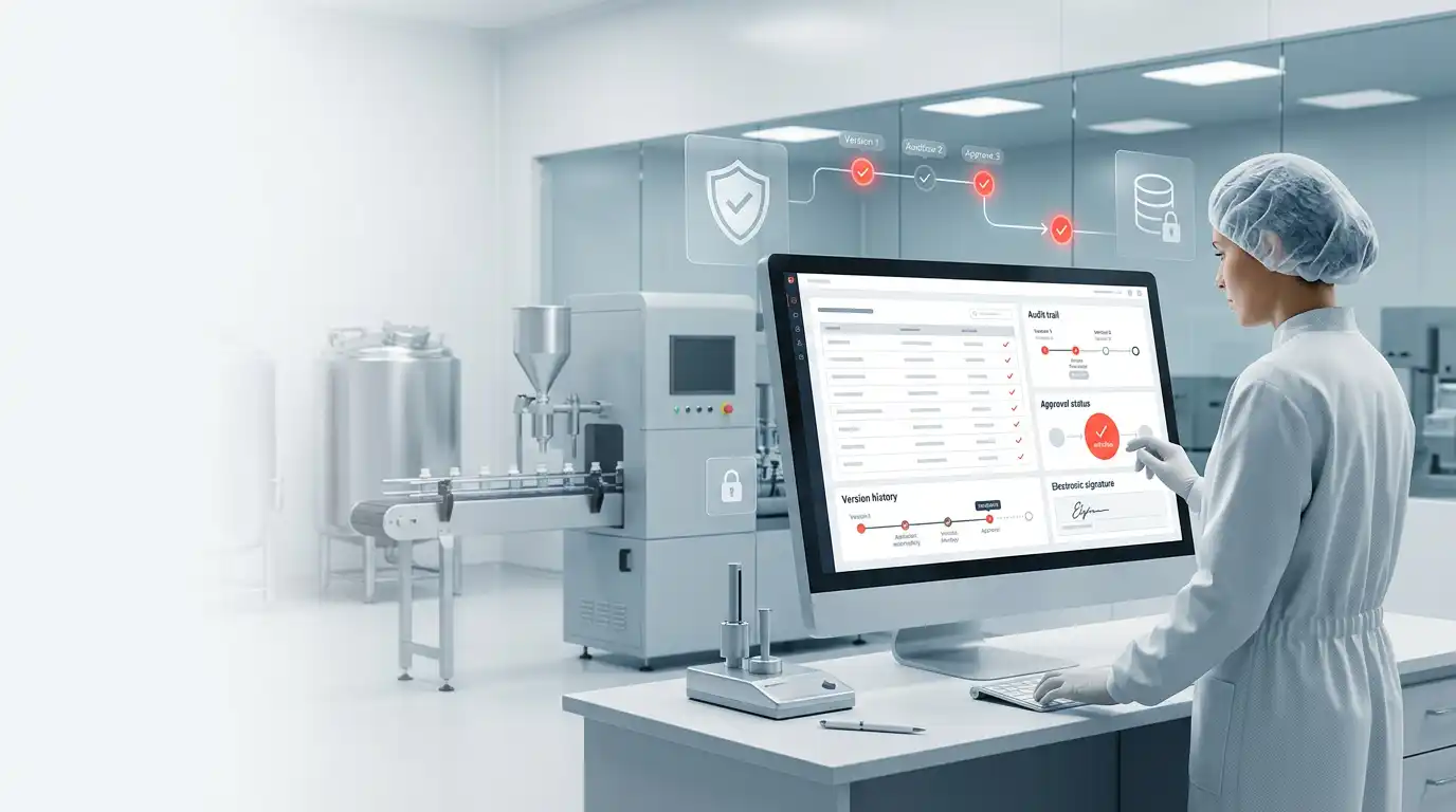 GxP-konforme eBR-Workflows mit weniger Review- und Change-Aufwand - Hintergrundbild